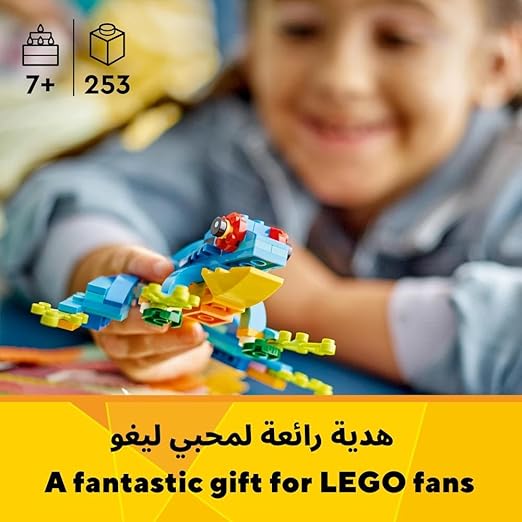 LEGO 31136 Creator 3 in 1 Exotic Parrot to Frog to Fish Animal Figures Building Toy, Creative Toys for Kids Aged 7 and up