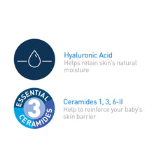 CeraVe Baby Cream | Gentle Moisturizing Cream with Ceramides | Fragrance, Paraben, Dye & Phthalates Free | Rich & Non-Greasy Feel | Gentle Baby Skin Care | 5 Ounce