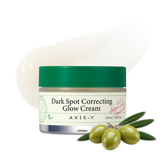 AXIS-Y Dark Spot Correcting Glow Cream 50ml - Brightening & Hydrating Moisturizer Face Cream with 2% Alpha-Arbutin, 5% Niacinamide & Ceramide - Vegan Korean Skin Care for All Skin Types - 1.69 fl. oz.
