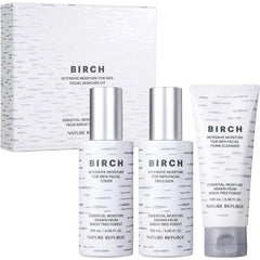 Nature Republic Birch Intensive for Men Skin Care Kit, Face Wash & Moisturizer for Hydrated Skin, Facial Toner (4.05 Fl.Oz) Emulsion (4.05 Fl.Oz) Cleaner (3.38 Fl.Oz)
