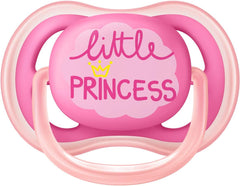 AVENT Philips Ultra Air Pacifier, 6-18 months, pink/peach, fashion decos, 2 pack, SCF343/22