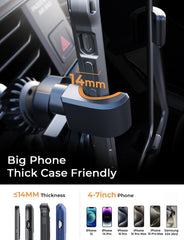 AINOPE Gravity Car Phone Holder 2024 Upgrade Mobile Holder for Car Vent Auto Lock Hands Free Car Phone Holder fits for All 4-7 IN Phone Samsung Galaxy iPhone 16 Pro Max Plus 15 14 13
