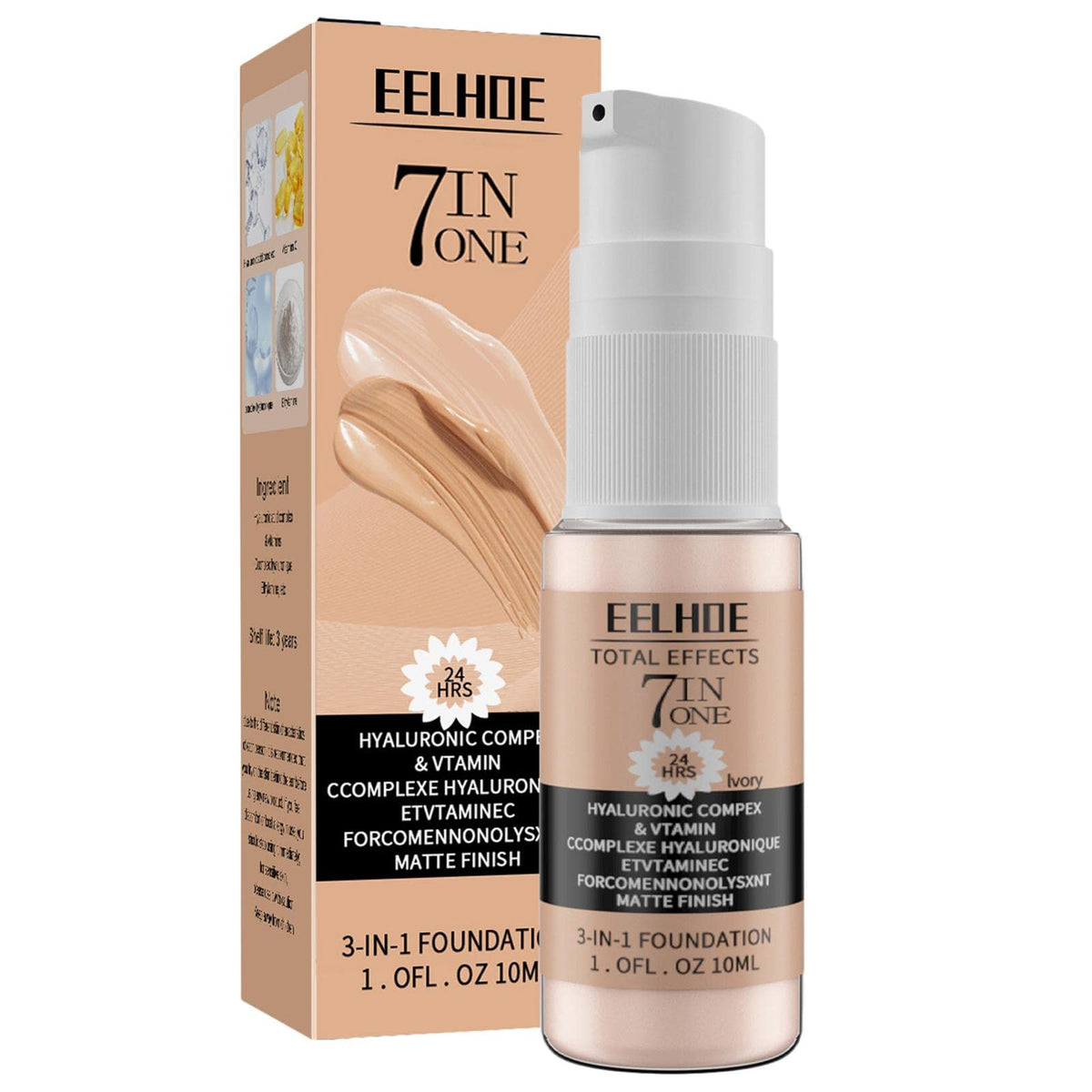 Light Makeup Liquid Foundation,Full Coverage Waterproof Smoothing Foundation | Full Coverage Long-Lasting Matte Foundation