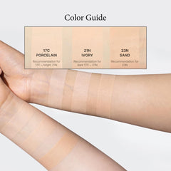 TIRTIR Aura Glow Cushion | Semi-Glow Finish, 72-Hour Radiance, Buildable coverage, Moisturized, Buildable skin, Korean Cushion, Pack of 1 (0.63 oz.), 23N Sand