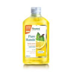 Himalaya Pure Hands Tulsi & Lemon Hand Wash – 1000ml | Natural Hand Soap for Germ Protection, Moisturizing & Refreshing Cleanser