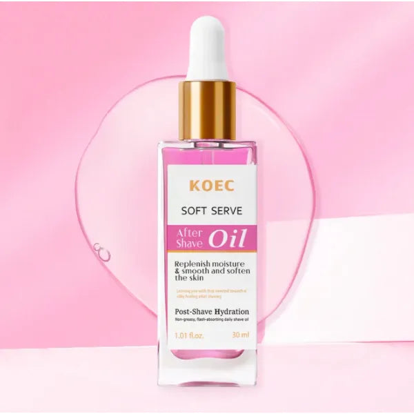 KOEC Soft Serve After Shave Oil – Hydrating, Non-Greasy Formula with Coconut Oil, Grape Seed Oil & Hyaluronic Acid