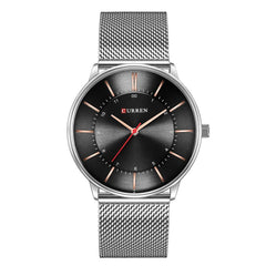 CURREN 8303 Men Quartz Movement Wristwatches Fashion&Casual Stainless Steel Band Alloy Case Simple Style