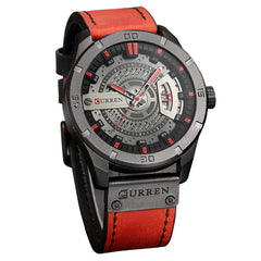 Men's Military Sports Business Casual Fashion Watches Date Quartz Watch Casual Leather Men's Wrist Watches 8301
