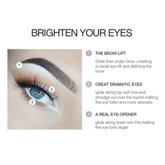 KAIQIKAIXI 6 White Eyeliner Pencils Professional Use as Highlighter, Soft, Waterproof, Long-Lasting Eyeshadow, Eye Brightener,Eye Shadow Pencil, Lip Line Pen, Eyelid Pad, Pencil Makeup Set Tool