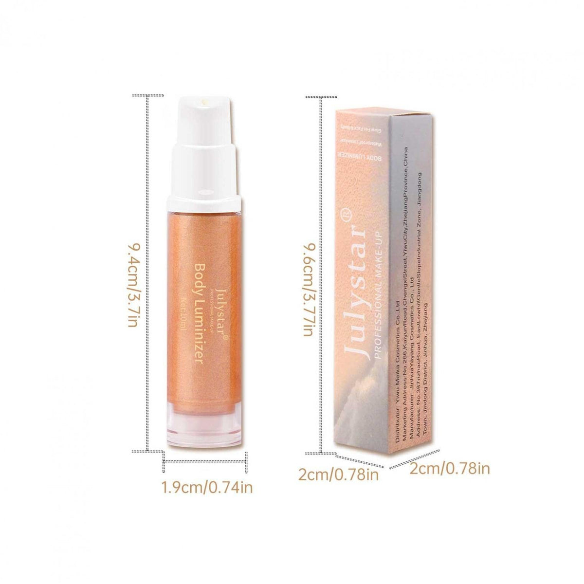 NHINA Liquid Highlighter Makeup For Face Cheekbone Body, Shimmer Glow Bronzer Glitter Ultra-Smooth Illuminating Highlighters Makeup, Waterproof Moisturizing Foundation, Red, 0.35 Fl Oz (Pack of 1)