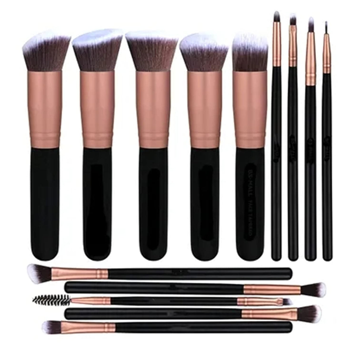 Coolbaby 14-piece makeup brush set rose gold/black