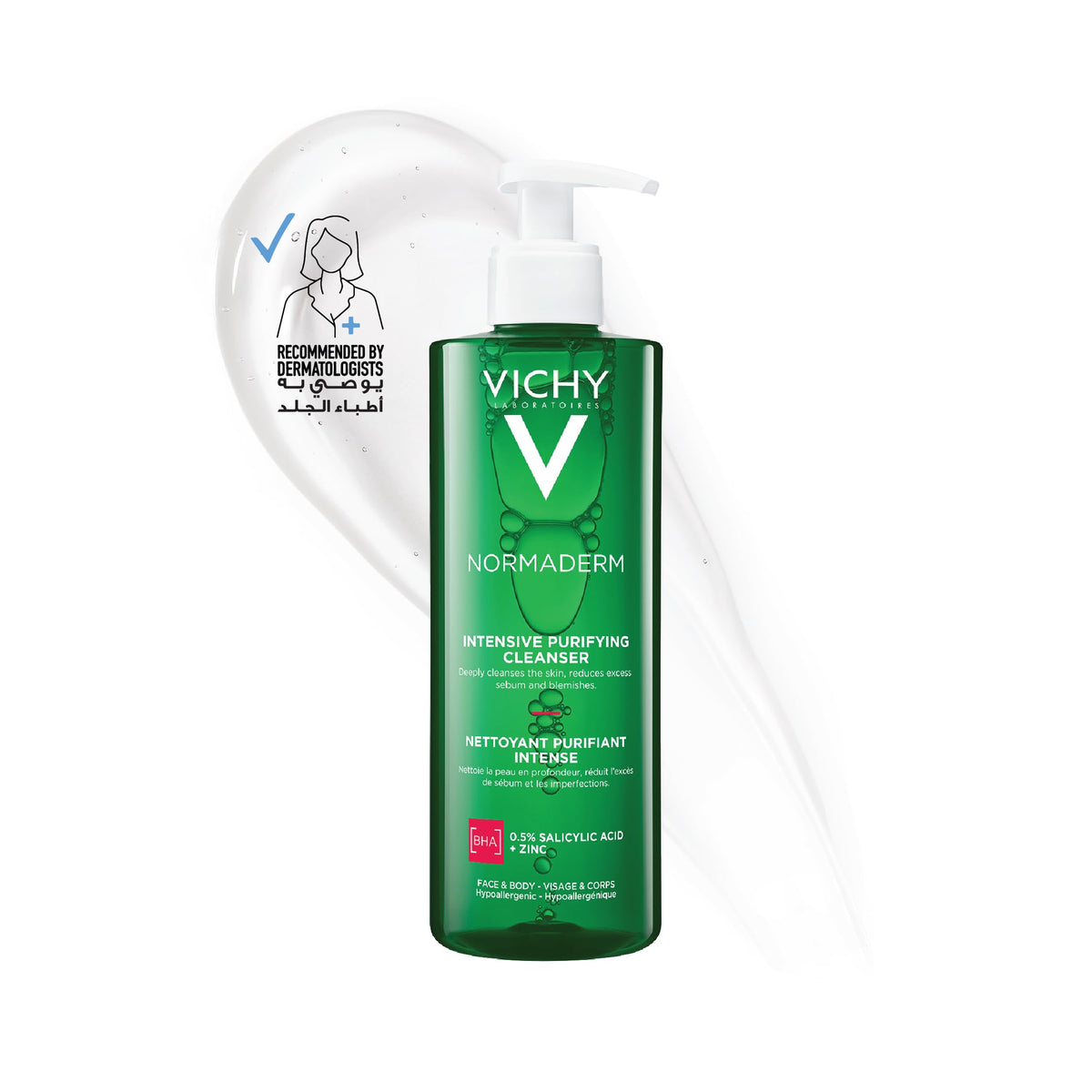 Vichy Normaderm Phytosolution Face Cleanser Gel for Oily/Acne Skin with Salicylic Acid 400ml