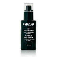 Brickell Men's 6 in 1 Gel Face Moisturizer for Men, Natural and Organic Gel Moisturizer, 1.7 ounces, Unscented
