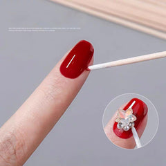 MOCUI Pointed Tip Cotton Swabs, 100 Count Precision Cotton Buds for Makeup, Organic Pointed Microblading Cotton Tips Cosmetic Applicator Sticks for Nails, Tattoo, Daily Cleaning