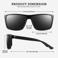 GQUEEN Classic Horn Rimmed Semi Rimless Polarized Sunglasses for Men Women GQO6