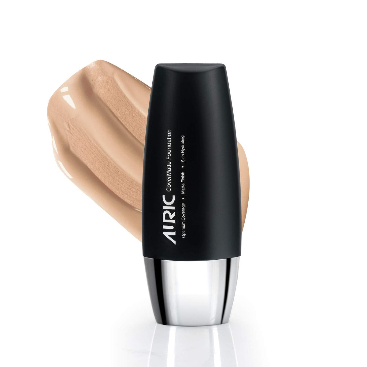 AURIC BEAUTY PRODUCTS PRIVATE LIMITED CoverMatte Liquid Foundation | Optimum Coverage, Matte Finish, Skin Hydrating | 100% Veg, Paraben Free | Cool Sand, 30 ml