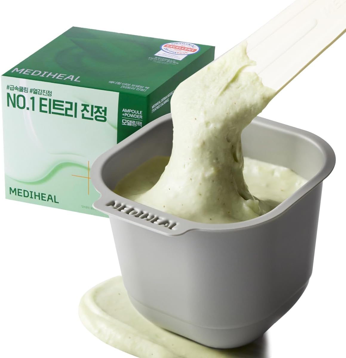 Mediheal Derma Modeling Pack (Teatree) - Rapid Cooling For Soothing Skin - Easy DIY Home Spa Kits, Hydrating Icy Jelly Mask For Skin Refreshment