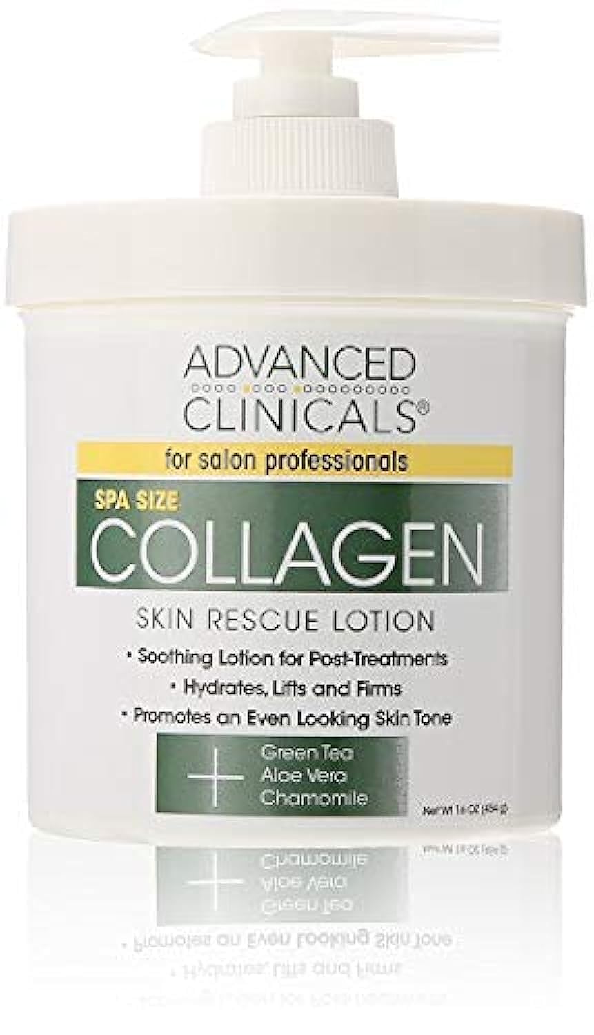 Advanced Clinicals Collagen Skin Rescue Lotion - Hydrates, Moisturizes, Firms, and Tightens. Great for Dry Skin, 16 oz.