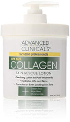 Advanced Clinicals Collagen Skin Rescue Lotion - Hydrates, Moisturizes, Firms, and Tightens. Great for Dry Skin, 16 oz.