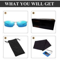 Sunglasses Mens Womens Polarised Sunglasses UV Protection Sunglasses metal frame Ultra Light for Driving Travel Fishing Running Outdoor Eyewear Sun glasses