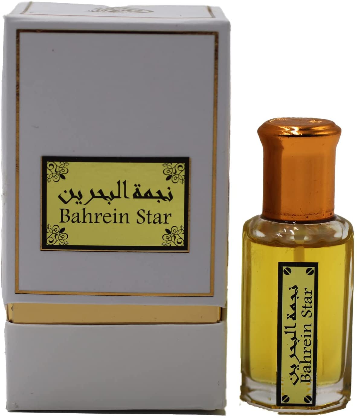 aabak al sahraa عبق الصحراء Bahrein Star Attar For Men and Women, Non alcoholic Arabic Fragrance for Men and Women, 12 ML, Oil Based Long Lasting Fragrance Containing Vanilla with Amber & Amp Notes