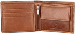 WildHorn® RFID Protected Genuine Leather Wallet & Gift Combo for Men - NEWGIFT1255-TANCRUNCH-TAN