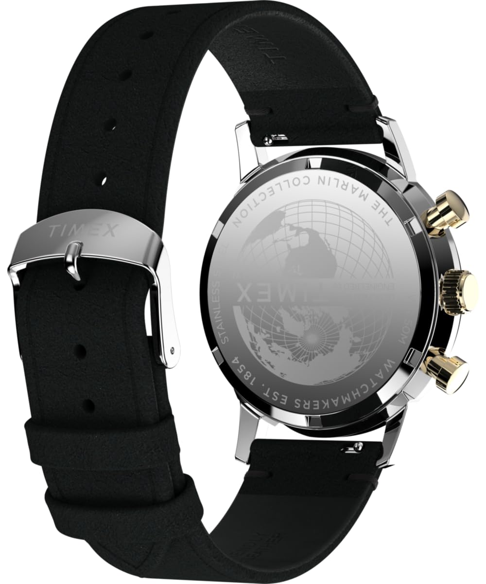 Timex Men's Chronograph Quartz Watch with Leather Strap TW2W60300