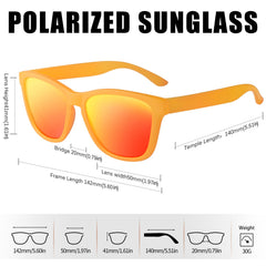 KANASTAL Polarized Sunglasses for Women, Classic Square Mens Sun Glasses, Lightweight Shades for Womens Outdoor 100% UV400 Protection Driving Fishing Golf Outdoor Activities