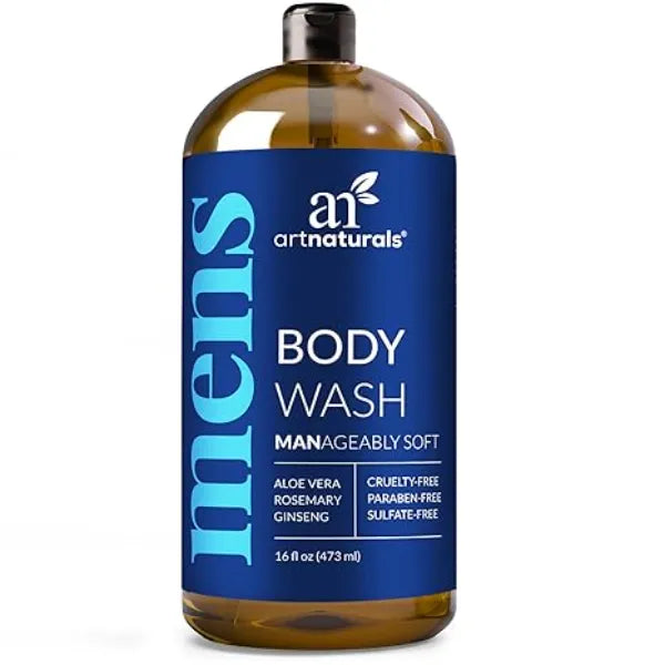 Artnaturals Men’s Fresh Body Wash Natural Shower Gel that Cleanses, Refreshes, Deodorizes & Moisturizing 16 Fl Oz
