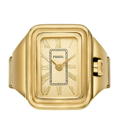 Fossil Raquel Watch Ring Two-Hand Gold-Tone Stainless Steel - ES5343