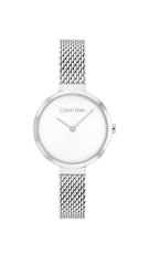 Calvin Klein MINIMALISTIC T BAR 28MM MESH Women's Watch, Analog - White