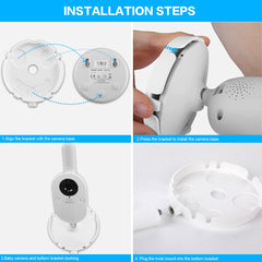 Lyeiaa Monitor Holder for Philips Avent Baby Monitor SCD843/26, SCD833/26, SCD891/26, SCD630/26, Flexible Clip Holder for Philips Avent Video Baby Monitor, Video Baby Monitor Camera Mount Stand
