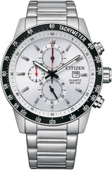 Citizen AN3680-50A Quartz Chronograph Wrist Watch for Men, 44 mm Diameter, Silver