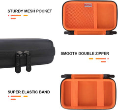 BOVKE Carrying Case Hard Protective Case Impact Resistant Travel Power Bank Pouch Bag USB Cable Organizer for Earbuds, Cable Cords, Charger Adapter, Electronic Accessories Case Wallet, Black