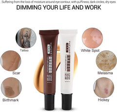 MAKINGTEC Waterproof Scar Concealer Hiding Spots Birthmarks Makeup Cover Cream Set with Waterproof and Sweatproof, 2Pcs for Cover Up Age Spots, Bruises, Makeup Cream Set