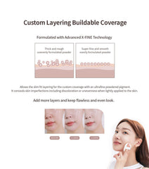 Heart Percent Dote on Mood Layer Cushion SPF 50+/PA+++ with Refill, Satin Glow Silky Flawless Finish Full Coverage Advanced Skincare Foundation (#21Y)