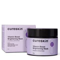 Cure Skin Vitamin Post-D-Tan Face Mask for Glowing Skin | D-Tan Tan Removal Pack | AHA Fruit Tan Removal Face Mask for Women & Men | Tan Removal Cream