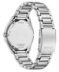 CITIZEN BM7620-83X Men's Analogue Quartz Watch with Stainless Steel Strap, Green, Bracelet