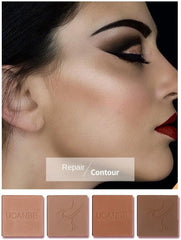UCANBE 8-Color Blush & Contour Palette - Versatile Face Sculpting, Highly Pigmented Matte, Smooth Natural Finish, Long-Lasting Bronzer & Blush Powder. (Contour Palette, STUB083-03)