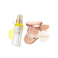 SKINTIFIC Full Coverage Cushion Foundation & Radiance Booster Serum Spray Set – All-in-One Perfect Skin
