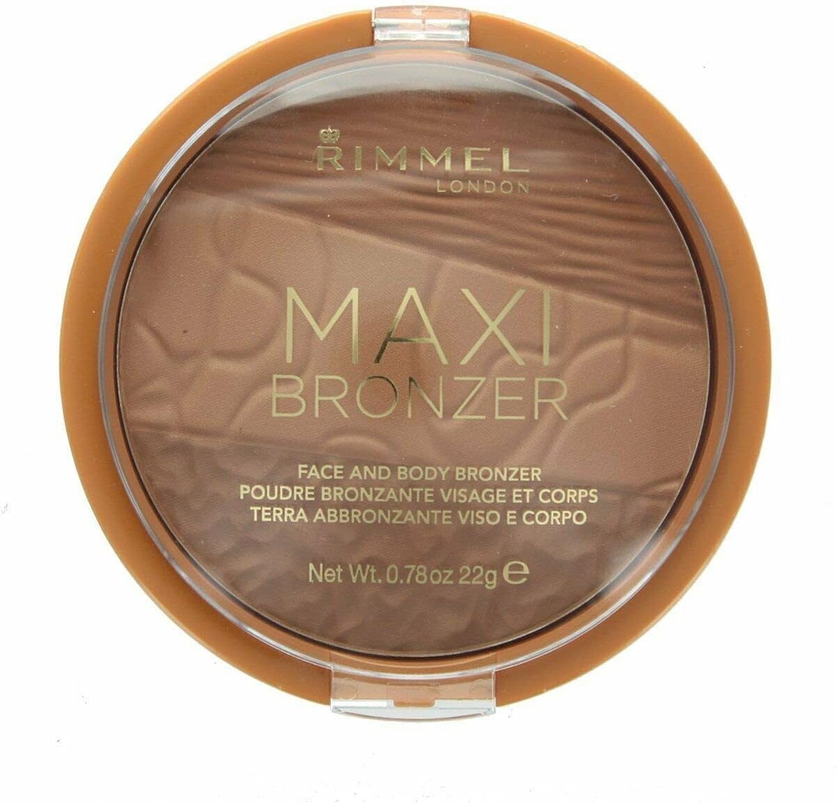 Rimmel Maxi Bronzer Face & Body Bronzing Powder Net Wt 0.78oz 22g (003 Dark)