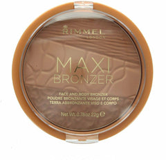 Rimmel Maxi Bronzer Face & Body Bronzing Powder Net Wt 0.78oz 22g (003 Dark)