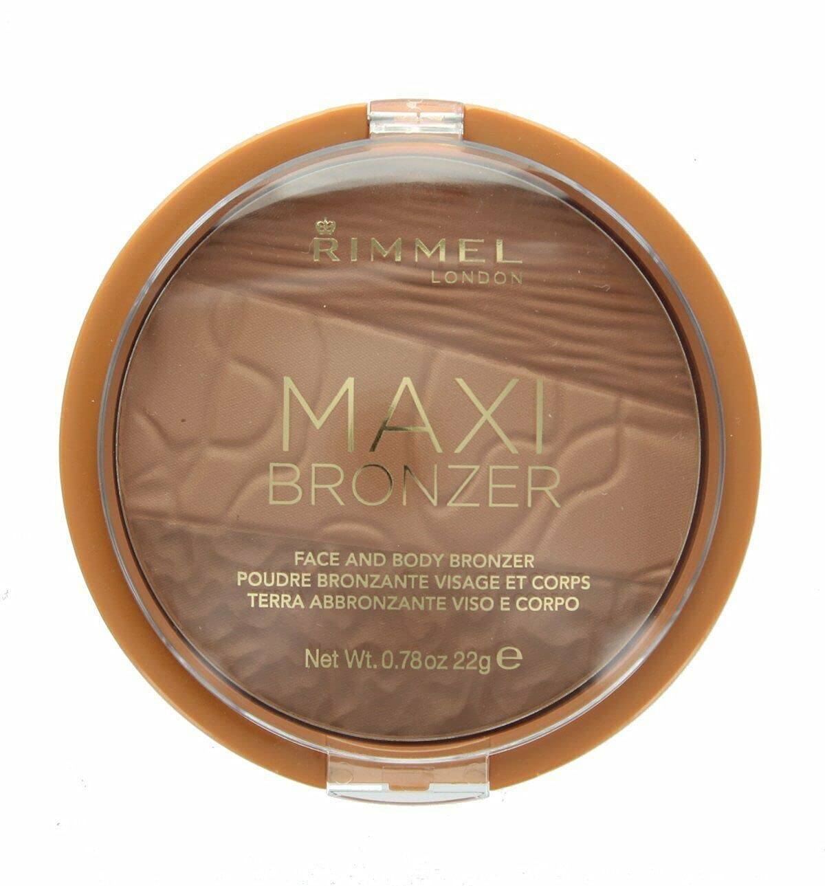 Rimmel Maxi Bronzer Face & Body Bronzing Powder Net Wt 0.78oz 22g (003 Dark)