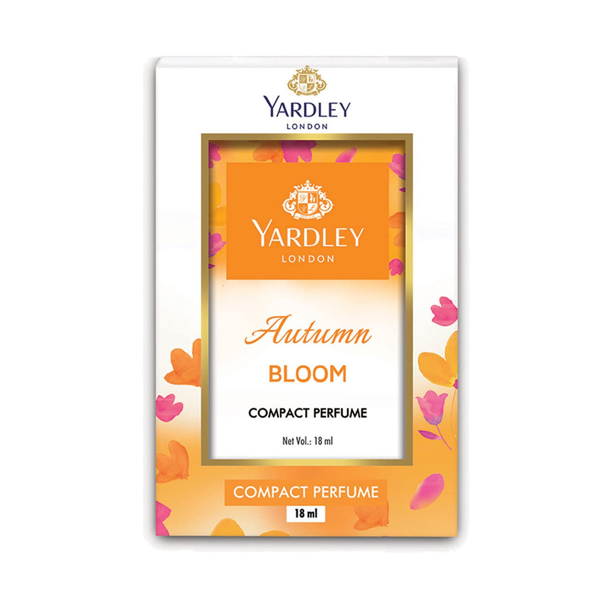 Yardley Autumn Bloom Compact Perfume, Rich Oriental Pleasant Fragrance, Amber, Sandalwood, Rose And Apple Blossom, On-The-Go Pack 18ml