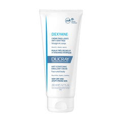 Ducray Dexyane Anti-Scratching Emollient Cream - Daily Face and Body Care for Very Dry and Atopy-Prone Skin - Fragrance-Free, Non Comedogenic, High Tolerance formula - 200ml