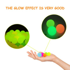 Luminous Bouncy Balls, Kids Toy Rubber Jumping Balls, Fluorescent Glow at Night, Suitable for Children's Gifts, Promotional Gifts or Event Party Souvenirs, 20 PCS