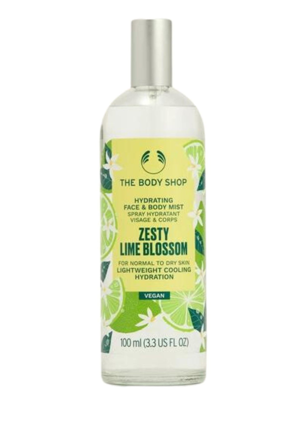 The Body Shop Zesty Lime Blossom 100ml Face & Body Mist - Vegan - Limited Edition - Vegan