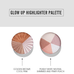 NALACAL Highlighter Makeup Palette, 8 Shades Lasting Shimmer Glow Blush Powder Contour Palette, Facial Bronzers Illuminator Baked Contour Shadow Palette - Waterproof Cruelty Free (Light)