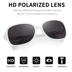 FEISEDY Women Polarized Sunglasses 100% UV400 Vintage Square Sun Glasses Outdoor Driving Fashion Shades for Women B2526