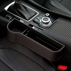 ECVV 2 Pack Car Seat Gap Organizer Storage Box Cup Holder Car Console Side Pockets PU Leather Cellphones Key Cards Sunglasses Small Items Car Interior Accessories